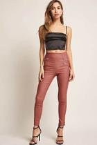 Forever21 Double-zip Coated Pants