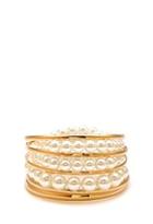 Forever21 Faux Pearl Bangle Set
