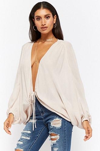 Forever21 Self-tie Batwing Top