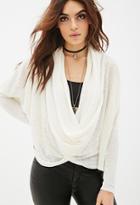 Forever21 Draped Crochet-back Top