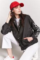 Forever21 Socal Chic Graphic Coach Jacket