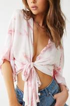Forever21 Tie-dye Knotted Top