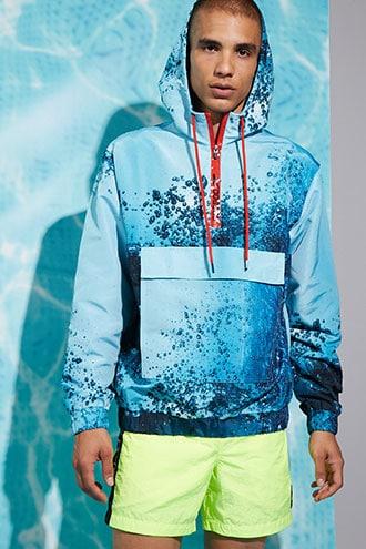 Forever21 Speedo Water Print Anorak