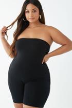Forever21 Plus Size Tube Biker Short Romper