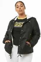 Forever21 Plus Size Fleece-lined Hooded Jacket