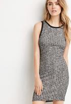 Forever21 Women's  Ribbed Knit Bodycon Dress (charcoal/black)