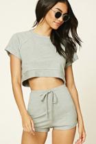 Forever21 Women's  French Terry Crop Top