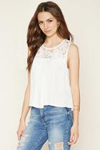 Love21 Women's  Contemporary Crotchet-panel Top