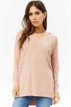Forever21 Pintucked High-low Sweater