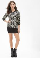 Forever21 Metallic Baroque Print Sweatshirt