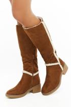 Forever21 Faux Suede & Shearling Boots