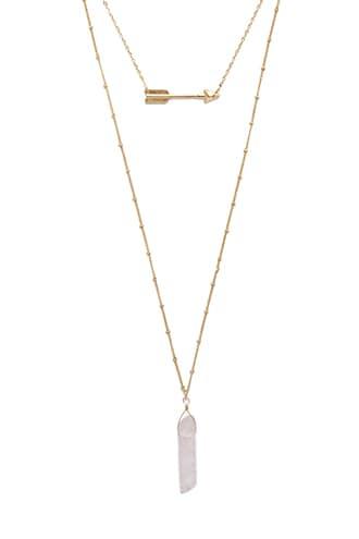Forever21 Arrow Layered Necklace