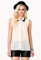 Forever21 Colorblocked Collar Shirt