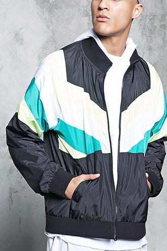 Forever21 Geo Print Windbreaker