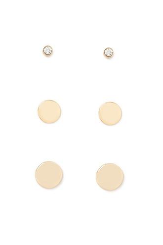 Forever21 Rhinestone Disc Stud Set