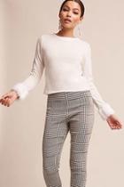 Forever21 Faux Fur Sleeve Top