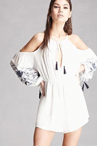 Forever21 Lush Tasseled Romper