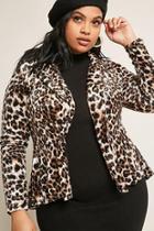 Forever21 Plus Size Velvet Leopard Print Blazer
