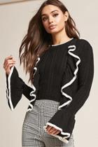 Forever21 Contrast Ruffle Sweater