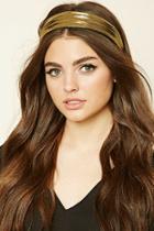 Forever21 Metallic Scrunched Headband