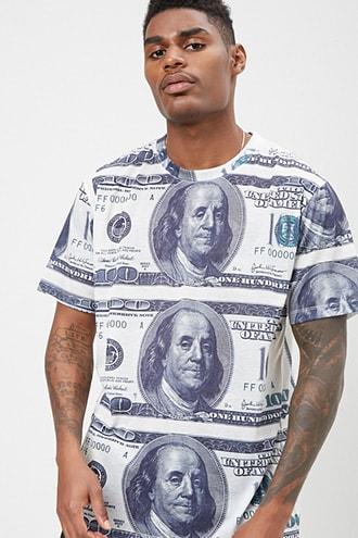 Forever21 Hundred Dollar Bill Print Tee