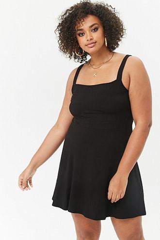 Forever21 Plus Size Ribbed Skater Mini Dress