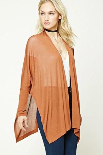 Forever21 Contemporary Side-slit Cardigan
