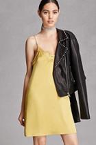 Forever21 Eyelash Lace Satin Slip Dress