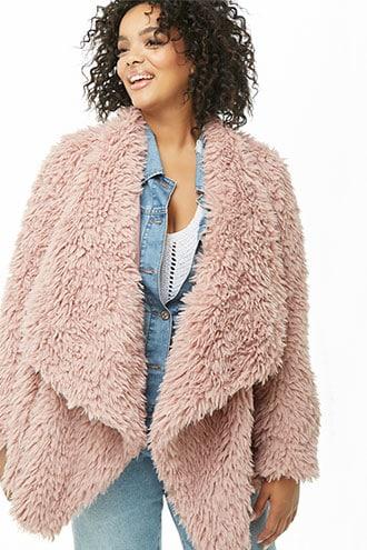 Forever21 Plus Size Faux Sheepskin Coat