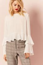 Forever21 Tiered Bell Sleeve Top