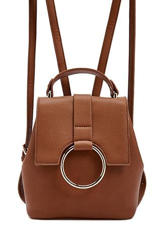 Forever21 O-ring Faux Leather Backpack