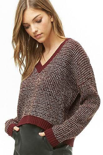 Forever21 Contrast Knit Sweater