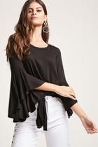 Forever21 Ribbed Trumpet-sleeve Top