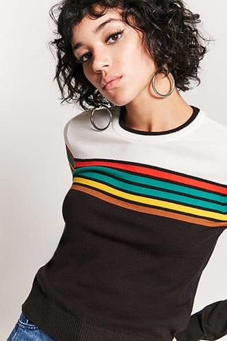 Forever21 Colorblock-stripe Sweater