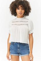 Forever21 Button-down Crochet Lace Top