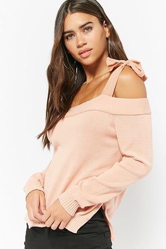 Forever21 Vented Open-shoulder Top