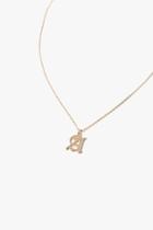Forever21 Letter Pendant Chain Necklace