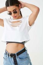 Forever21 Cutout Cropped Tee