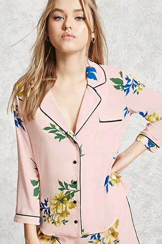 Forever21 Floral Pajama Shirt