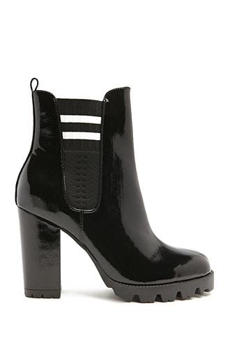 Forever21 Varsity-striped Chelsea Boots