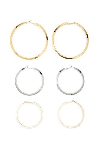 Forever21 High-polish Hoop Earring Set