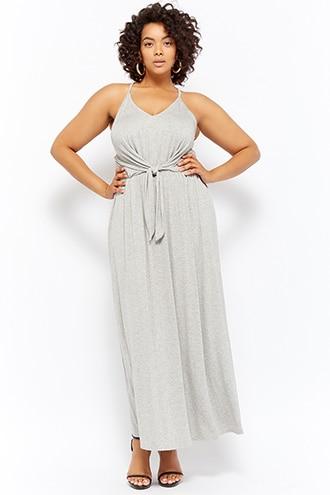 Forever21 Plus Size Tie-front Maxi Dress