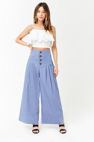 Forever21 High-rise Button-front Pants
