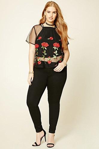 Forever21 Plus Women's  Black Plus Size Super Skinny Jeans