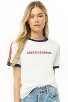 Forever21 Keep Dreaming Graphic Ringer Tee