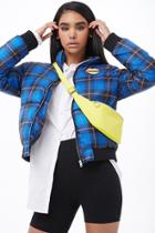 Forever21 Plaid Print Puffer Jacket