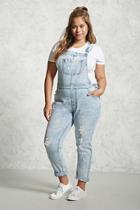 Forever21 Plus Size Acid Washed Overalls