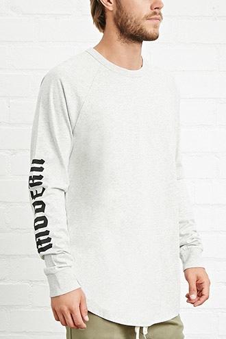 21 Men Men's  Grey & Black Modern Luxury Graphic Tee
