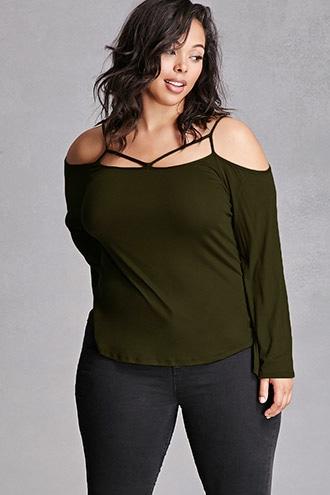 Forever21 Plus Size Perch Caged Top