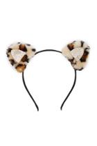 Forever21 Faux Fur Leopard Print Headband